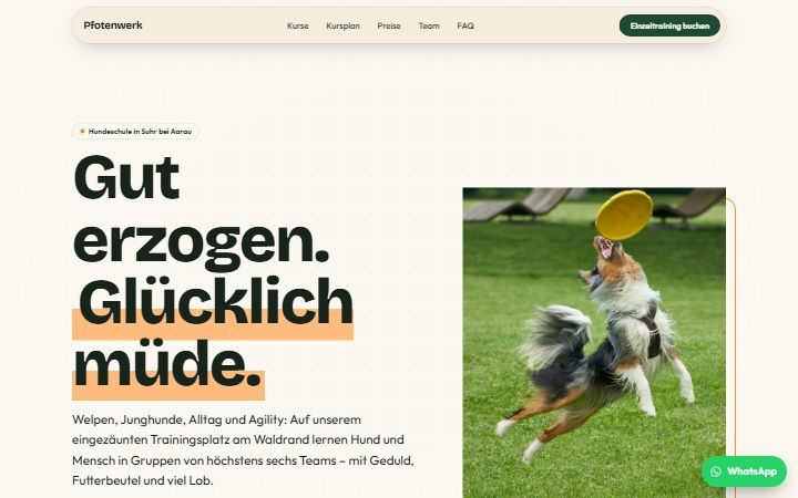 Elevate Page: Hundeschule