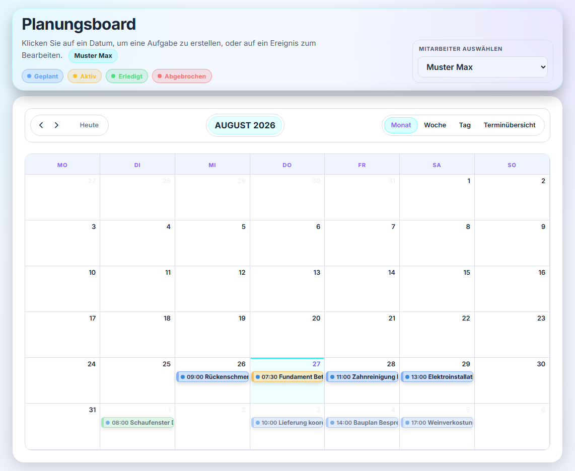 Facilon: Planungsboard
